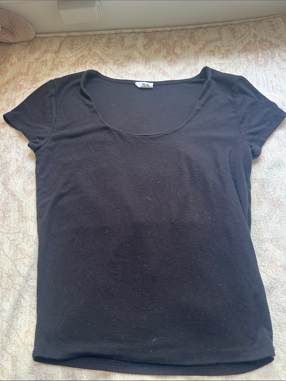 Cotton On Black Scoop Neck Short Sleeve Tee